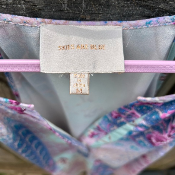 Skies Are Blue Multicolor Patchwork Dress Medium - Picture 7 of 7